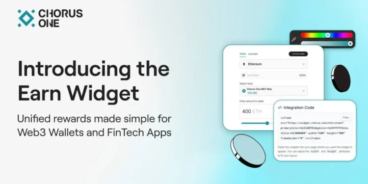 Chorus One Unveils Simple and Secure Widget to Enhance Institutional-grade Staking